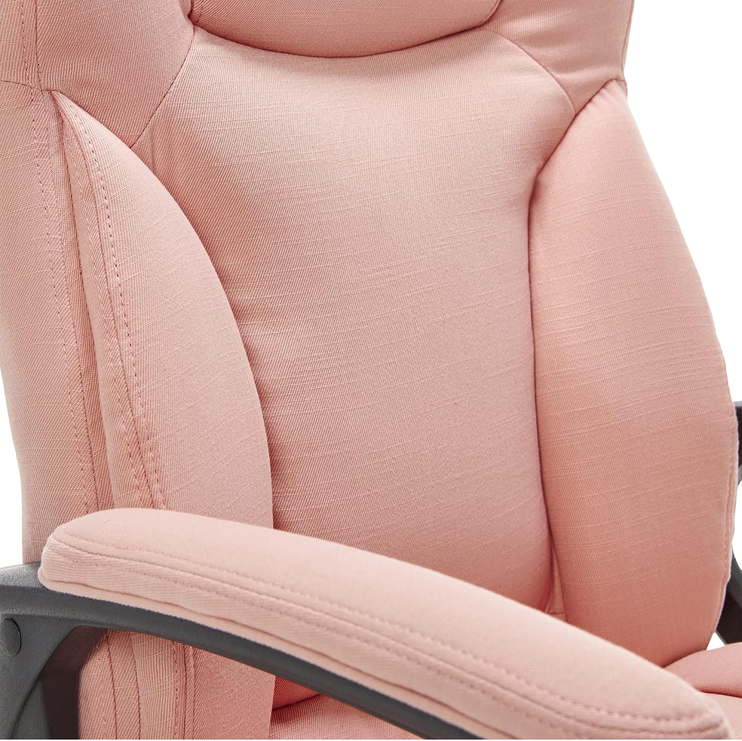 Serta Connor Executive Office Chair, Ergonomic Computer Chair with Layered Body Pillows, Contoured Lumbar, Adjustable Seat, Microfiber Fabric, Pink