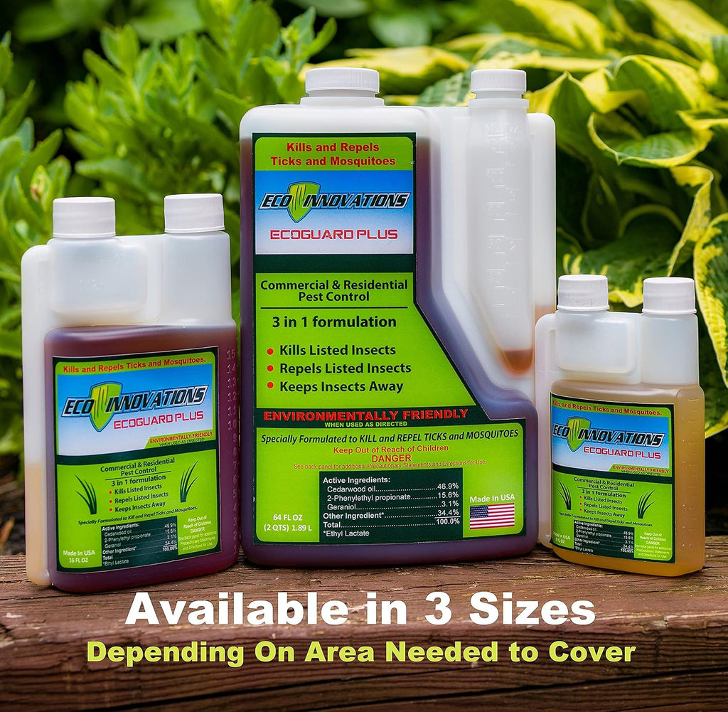 Concentrated Tick Spray for Yard & Mosquito Concentrate Spray. All Natural Insect Repellant. Protects Outdoors. Suitable Insecticide for Kids, Pets, Plants. Easy Application, 64 oz