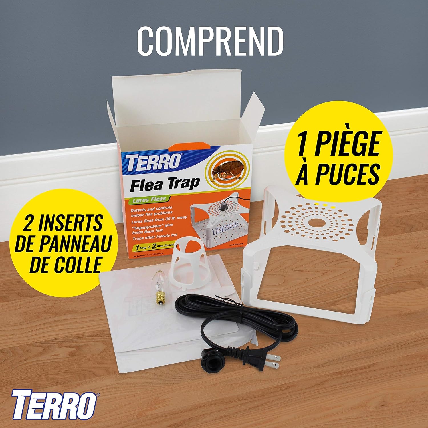 Terro T230 Indoor Electric Flea Trap and Killer - Refillable Flea Traps for Inside Your Home (Pack of 6)