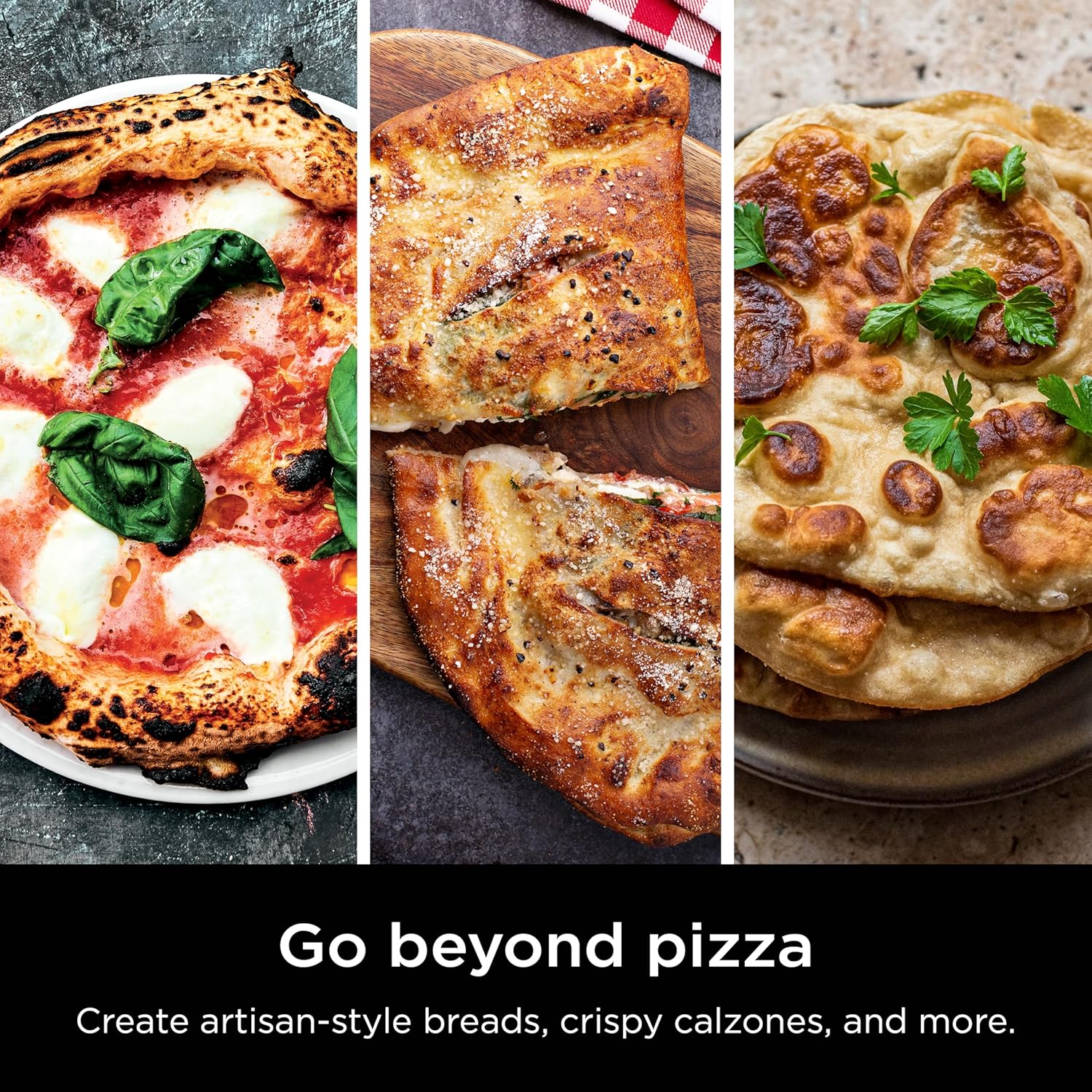 Ninja FlexFlame, Pizza Kit, Electric & Propane Grill, 5-in-1 Cooking System, Includes FlexFlame 16'' Pizza Stone, Durable Cordierite & 16'' Perforated Pizza Peel, Heat-Safe up to 600F, XL Surface