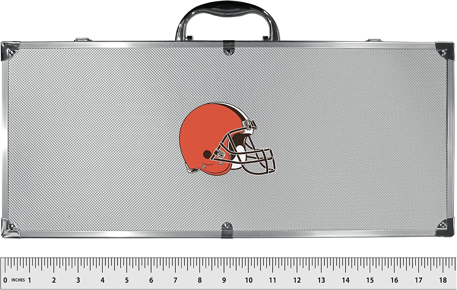 NFL Siskiyou Sports Fan Shop Cleveland Browns Steel Tailgater BBQ Set w/Case 8 piece Gray
