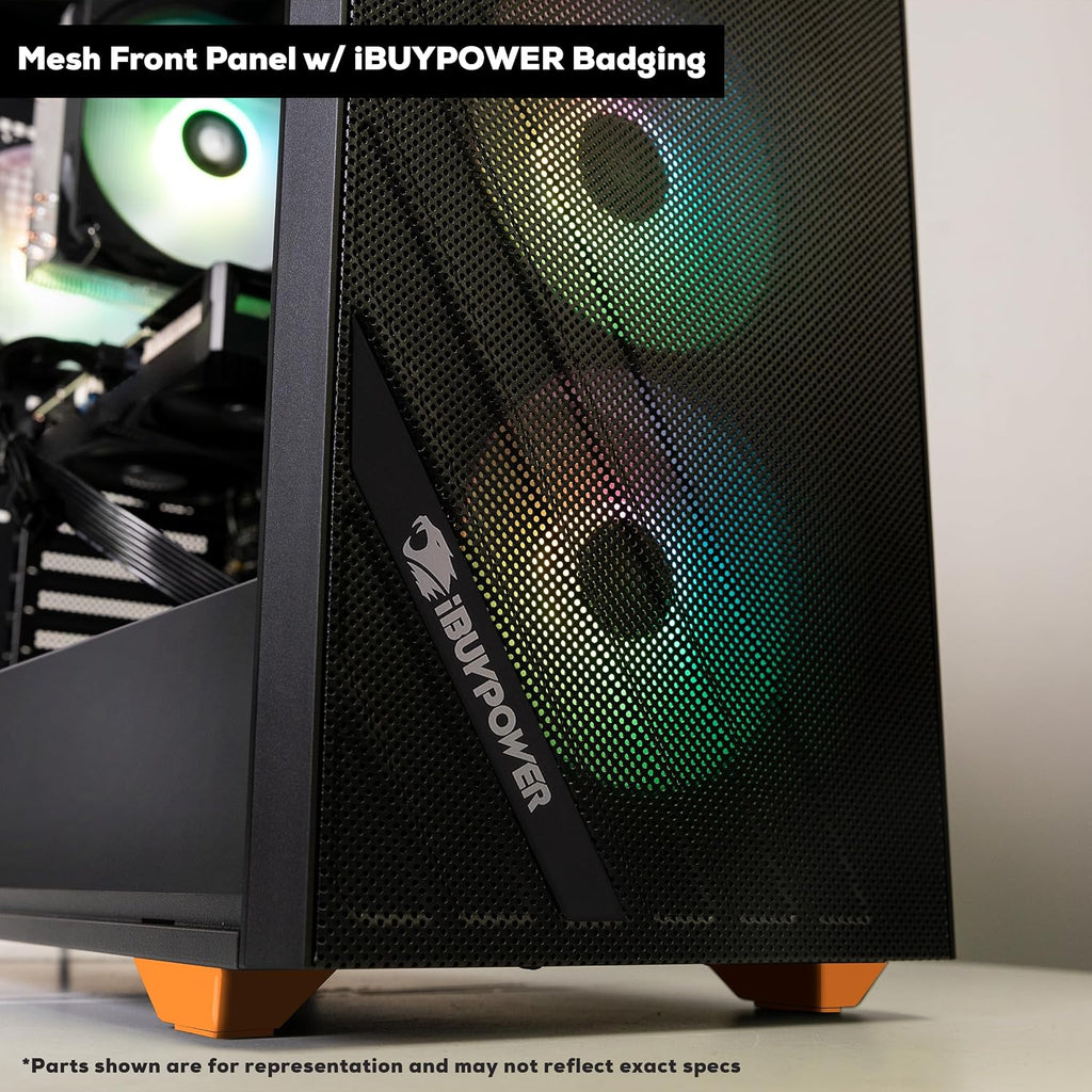 iBUYPOWER Scale Orange Gaming PC Desktop Computer (AMD Ryzen 5 5500 CPU, NVIDIA GeForce RTX 3050 6GB GPU, 16GB DDR4 Non-RGB 3200MHz RAM (8x2), 500GB NVMe SSD, WiFi Ready, Windows 11 Home) - SCA5N3501