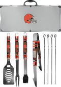 NFL Siskiyou Sports Fan Shop Cleveland Browns Steel Tailgater BBQ Set w/Case 8 piece Gray