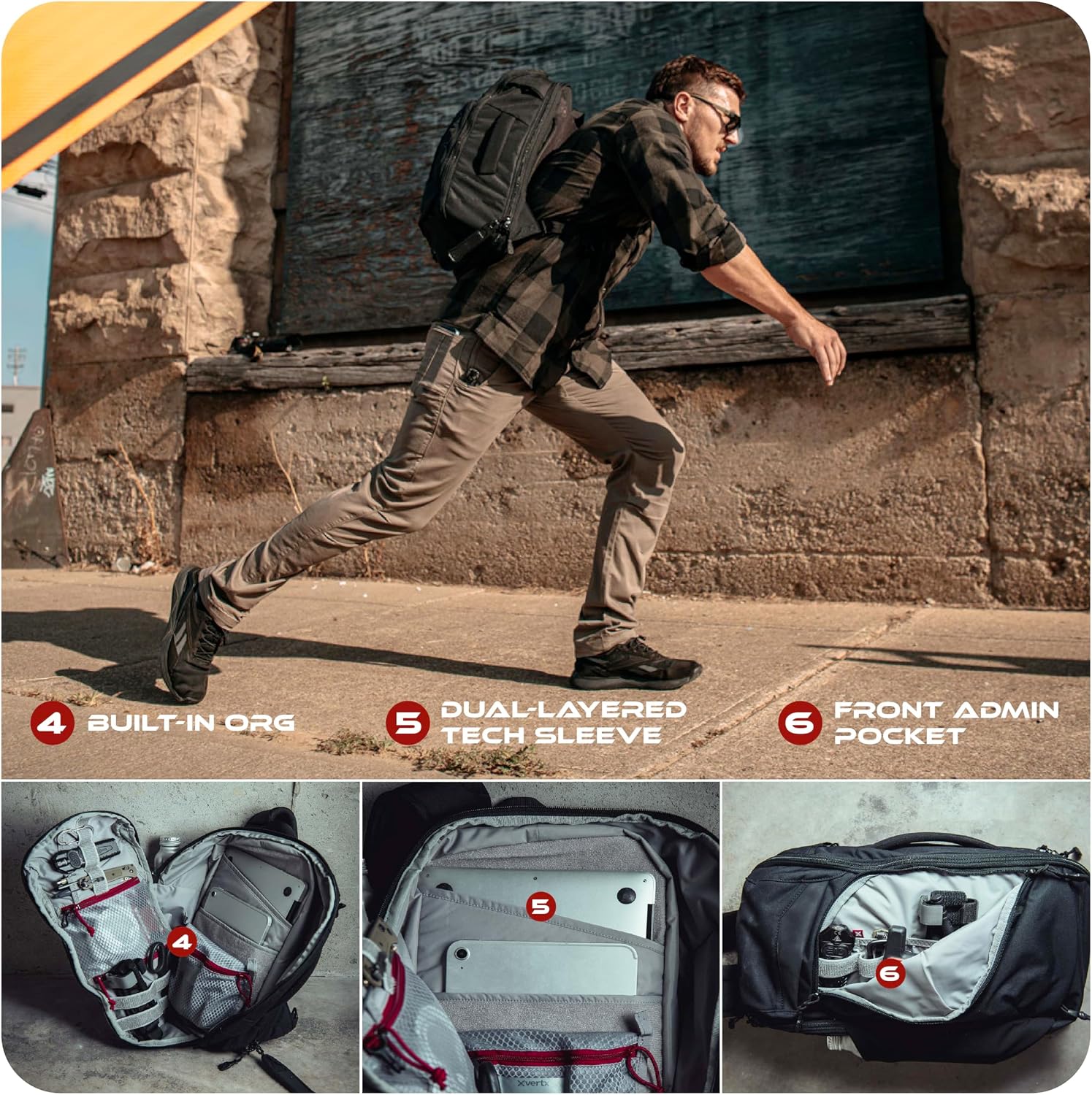 Vertx Gamut 18L Sling Backpack – Versatile, Durable Design with Ample Storage, Ideal for Everyday Use & Outdoor Adventures, Depth Charge - One Size