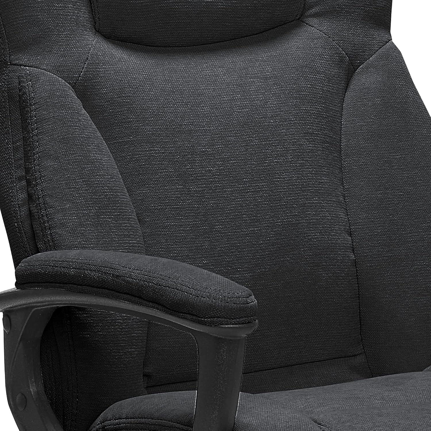 Serta Connor Executive Office Chair, Ergonomic Computer Chair with Layered Body Pillows, Contoured Lumbar, Adjustable Seat, Microfiber Fabric, Black