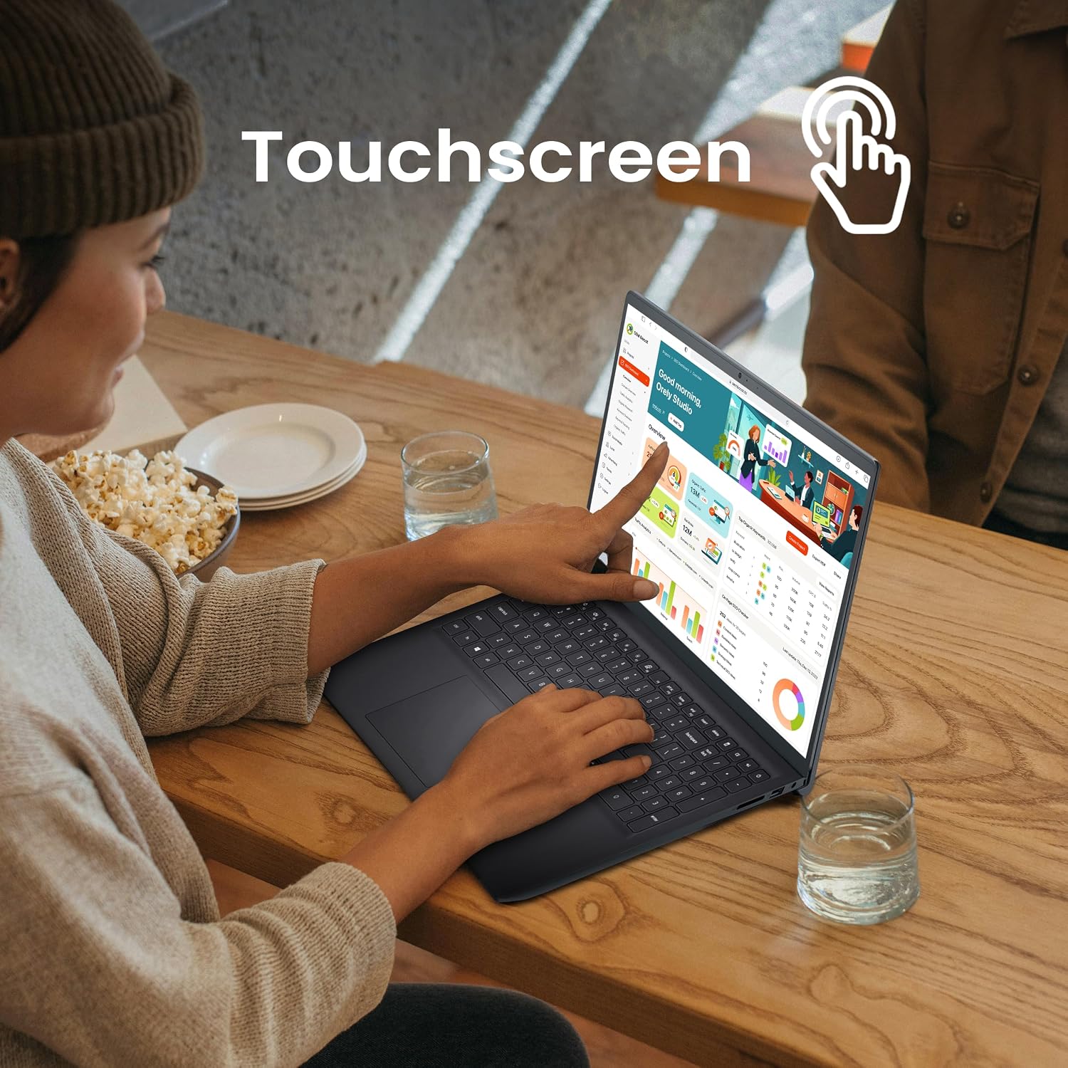 Dell Inspiron 15.6' FHD Touch Laptop, Intel i7-1255U Processor, 16GB RAM, 1TB SSD, Iris Xe Graphics, Numeric Keypad, HD Camera, WiFi, HDMI, Black, Win 11 Pro