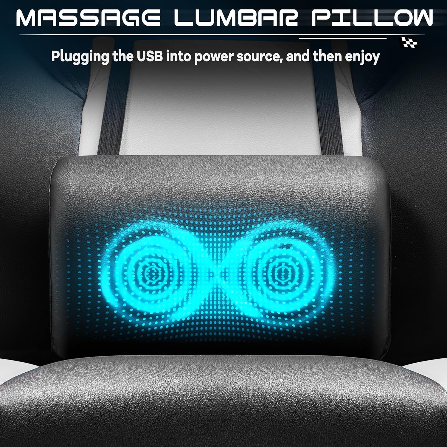 Big and Tall Gaming Chair for Adults, Heavy Duty Computer Chair with Footrest, Video Game Chair, Massage Lumbar Support, Wide Seat High Back Reclining Desk Chair, White