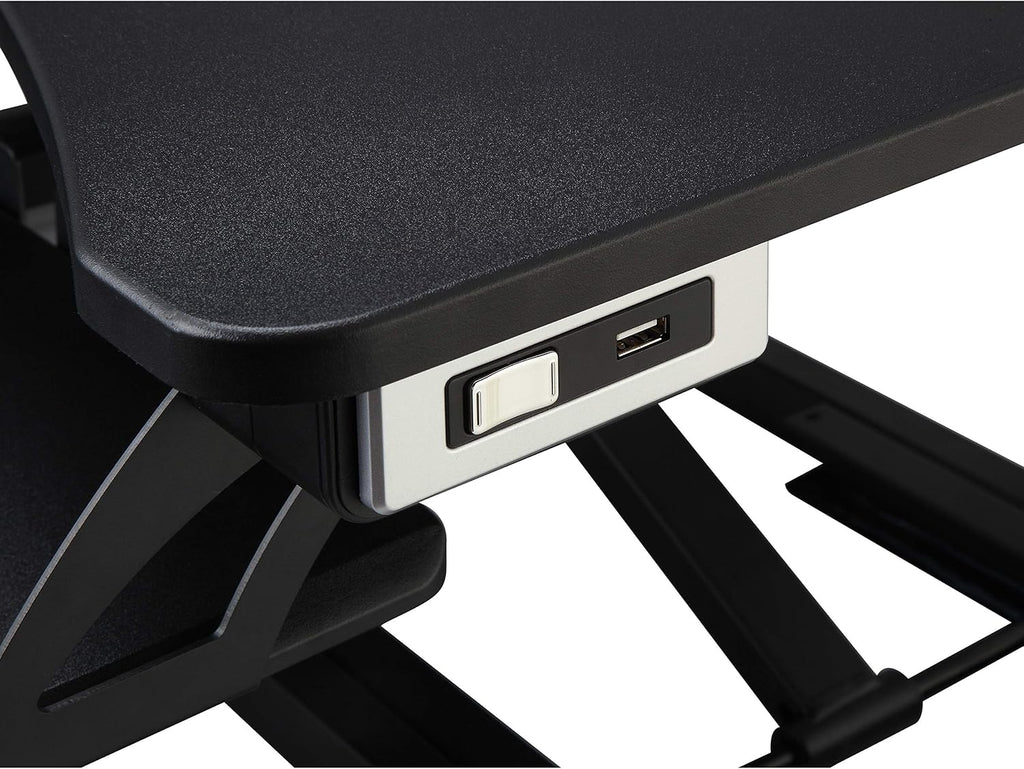 Lorell, LLR99530, Electric Monitor Riser, 1 Each, Black