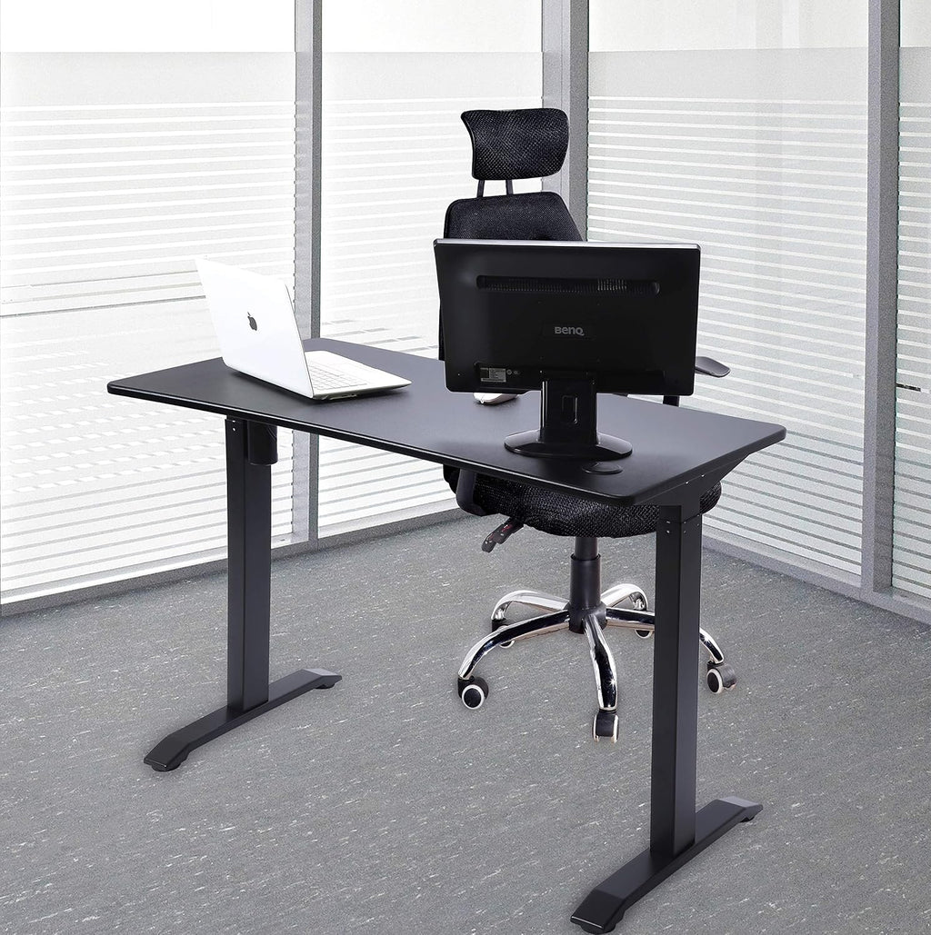 UNICOO Electric Height Adjustable Standing Desk, Electric Standing Workstation, Sit Stand Home Office Desk, Gaming Table, Whole-Piece Desktop Board 48 * 24 in (KT1001-BB)
