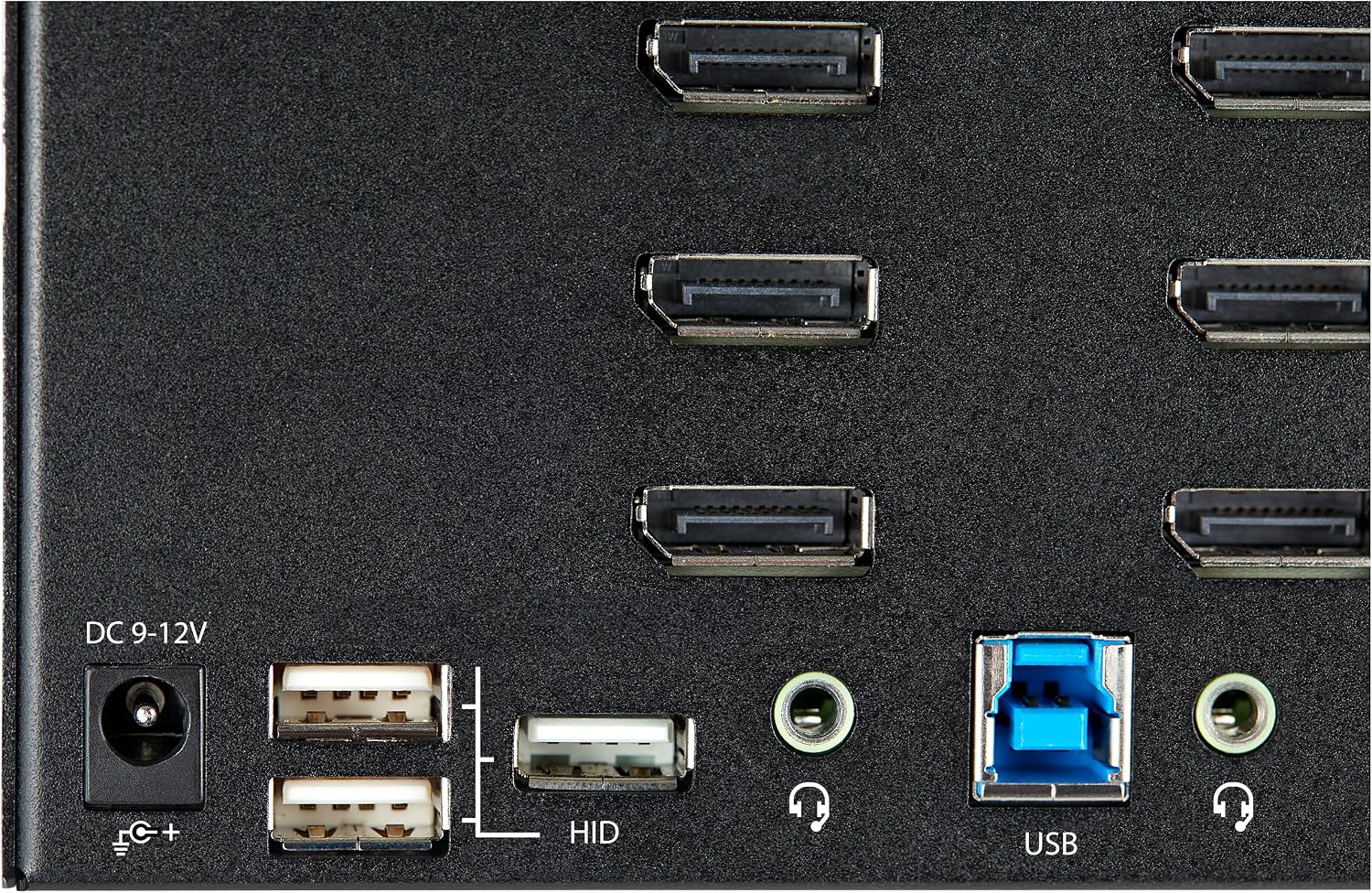 StarTech.com 2 Port Quad Monitor DisplayPort KVM Switch - 4K 60Hz UHD HDR - Desktop 4K DP 1.2 KVM with 2 Port USB 3.0 Hub (5Gbps) & 4X USB 2.0 HID Ports, Audio - Hotkey Switching - TAA (SV231QDPU34K)