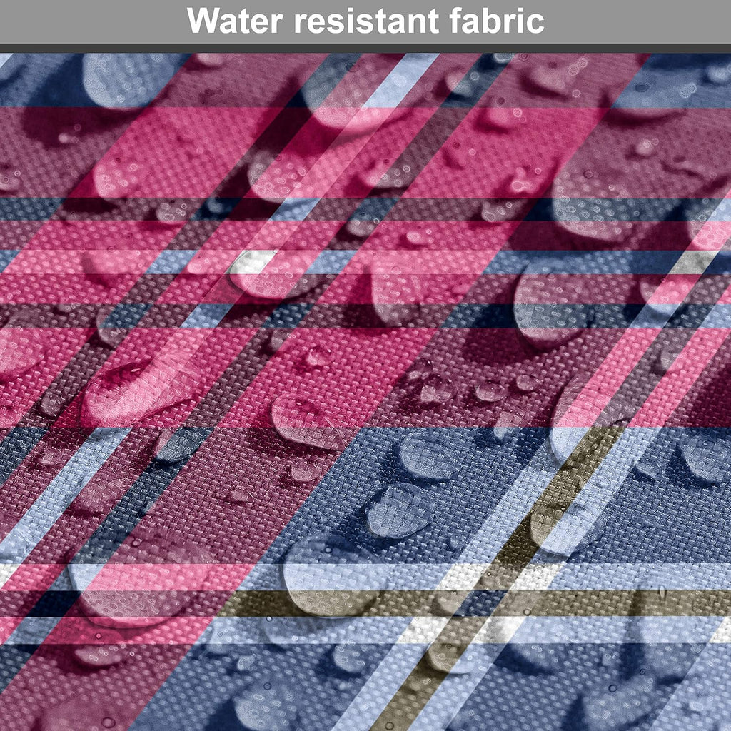 Ambesonne Plaid Fabric by The Yard, Classical British Tartan Design with a Modern Look Pink and Blue Tile Pattern, Decorative Fabric for Upholstery and Home Accents, 10 Yards, Grey Pink