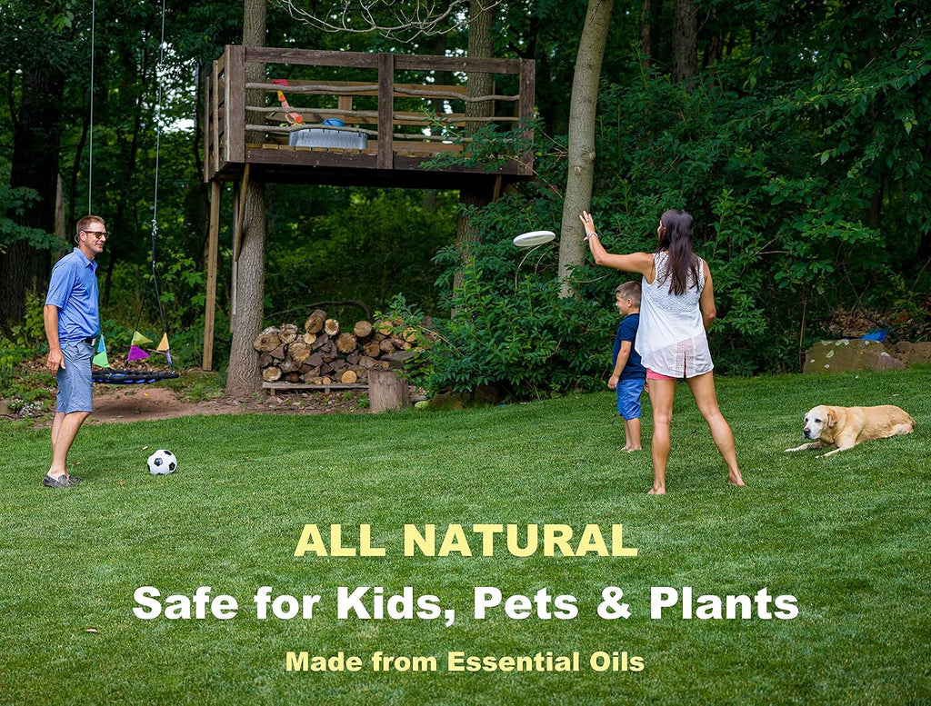 Concentrated Tick Spray for Yard & Mosquito Concentrate Spray. All Natural Insect Repellant. Protects Outdoors. Suitable Insecticide for Kids, Pets, Plants. Easy Application, 64 oz